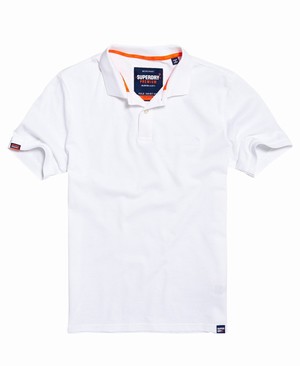 Superdry Classic Lite Micro Pique Férfi Póló Fehér | EABPY8456